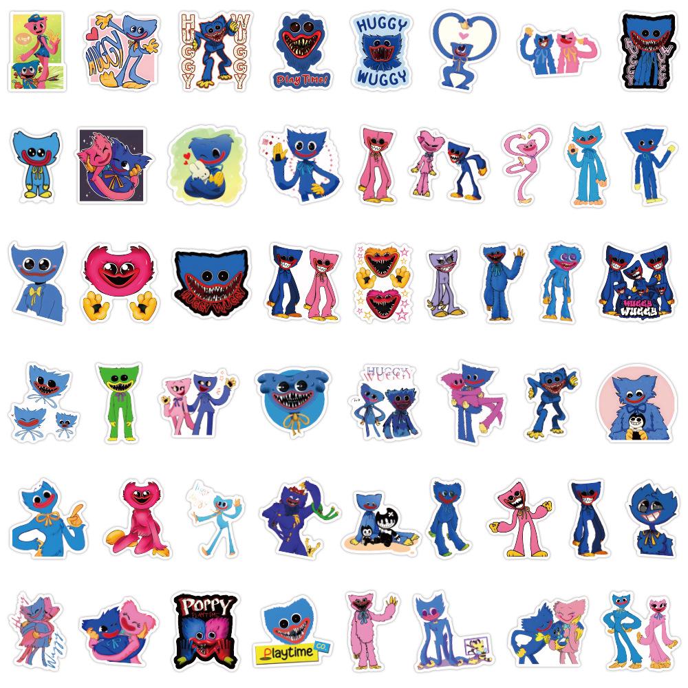 100 Poppy's Play Time Cartoon Stickers Luggage Skateboard Computer Tablet Stickers