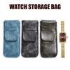 Portable Watch Storage Bag Travel Pouch Travel Friendly Leather Watch Organizers Leather Texture for Safe Storage