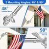 Flag Pole Holder for Outside House, Heavy Duty 1" Flag Pole Mounting Bracket, Aluminum Rustproof Flagpole Bracket Wall Mount with Stainless Hardware