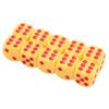 20Pcs 16mm Rounded Corner Dice 6 Sided Game Dice Set for Table Board Games Math Games Yellow Red Dots