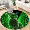 1 шт. Круглый ковер Matrix Cat для офиса, комнатный коврик, подходит для офиса, под офисные стулья, спальни, гостиной, домашнего декора T155