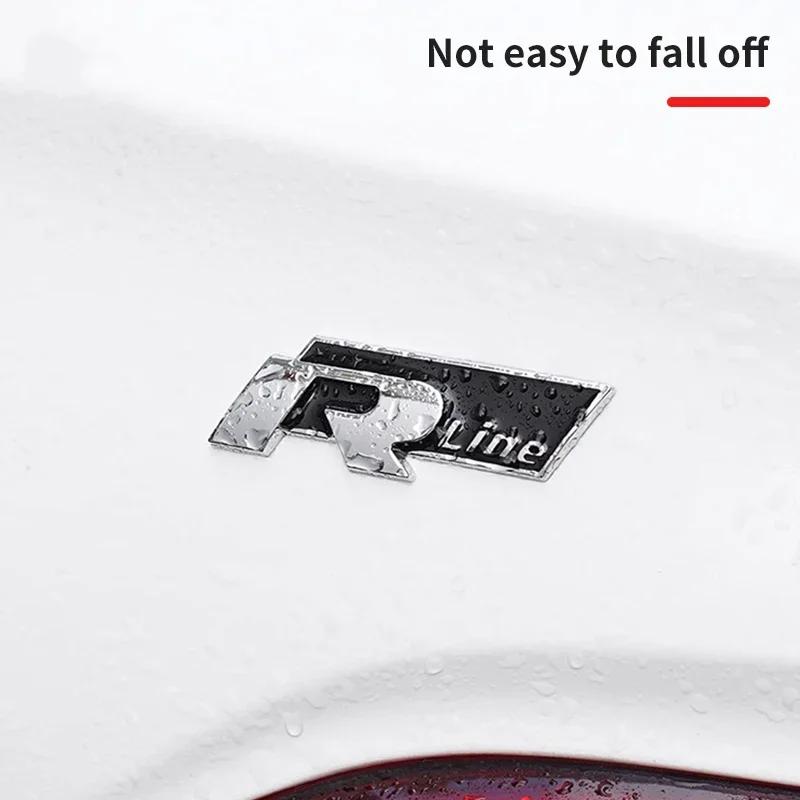 2025 Hot R logo Emblem Car Metal Body Tail Trunk Sticker Accessories For Volkswagen Tiguan Bora POLO PASSAT CC Touran GOLF Jetta zh2