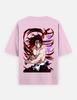 2026 Summer Demon Slayer Black Dead Mou Printed Cotton Loose T-shirt, Anime Top Thread Blood Moon Member Printed T-shirt