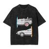 Harajuku  Cotton Oversized TshirtMen Short Sleeve TeesJaws Edition Comic Summer Loose Washed Tops TShirt