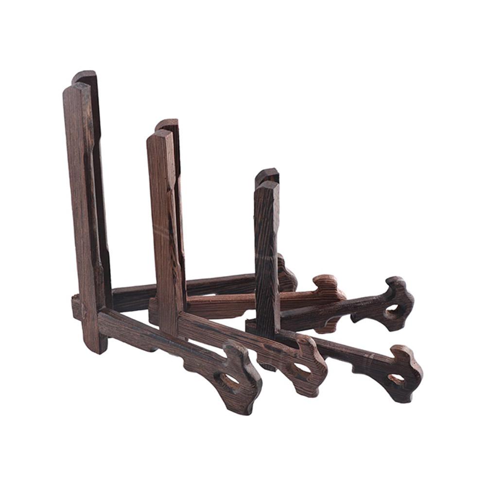 Multifunction Decoration 3-7inch Wooden Display Stand Easels Photo Frame Stand Plate Holder