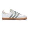 adidas Samba OG белые серебристо-зеленые женские кроссовки Cloud-White Putty-Mauve ID0492