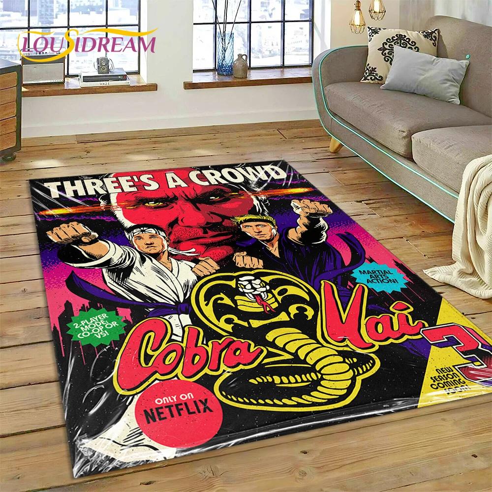 3D Ковер Cobra Kai Classics TV Аманда Карате для Гостиной Спальни, Нескользящий Коврик-Декор для Дивана, Придверный Коврик