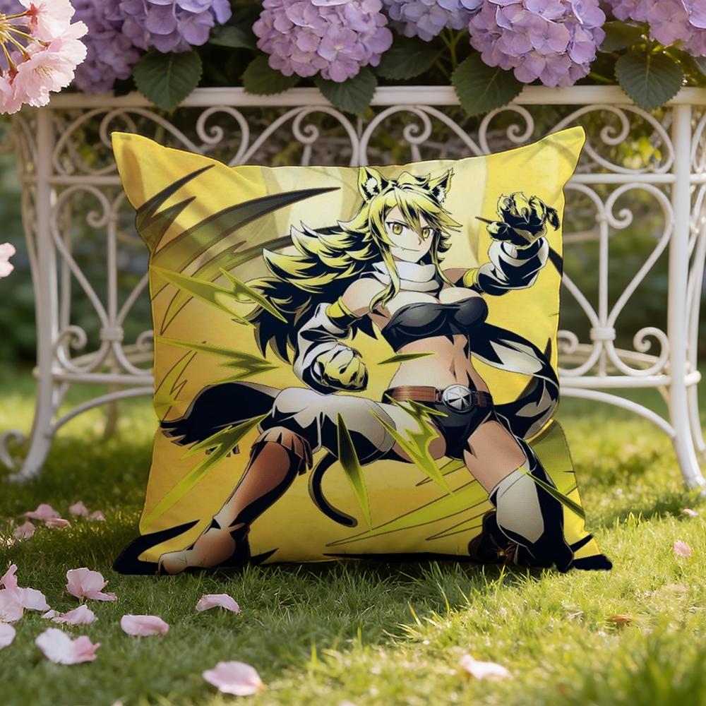 A-Akame Ga K-Kill Наволочка-подушка с покрытием Cushion Cover для дома и автомобиля, двойного назначения: Двусторонняя конструкция для максимального комфорта