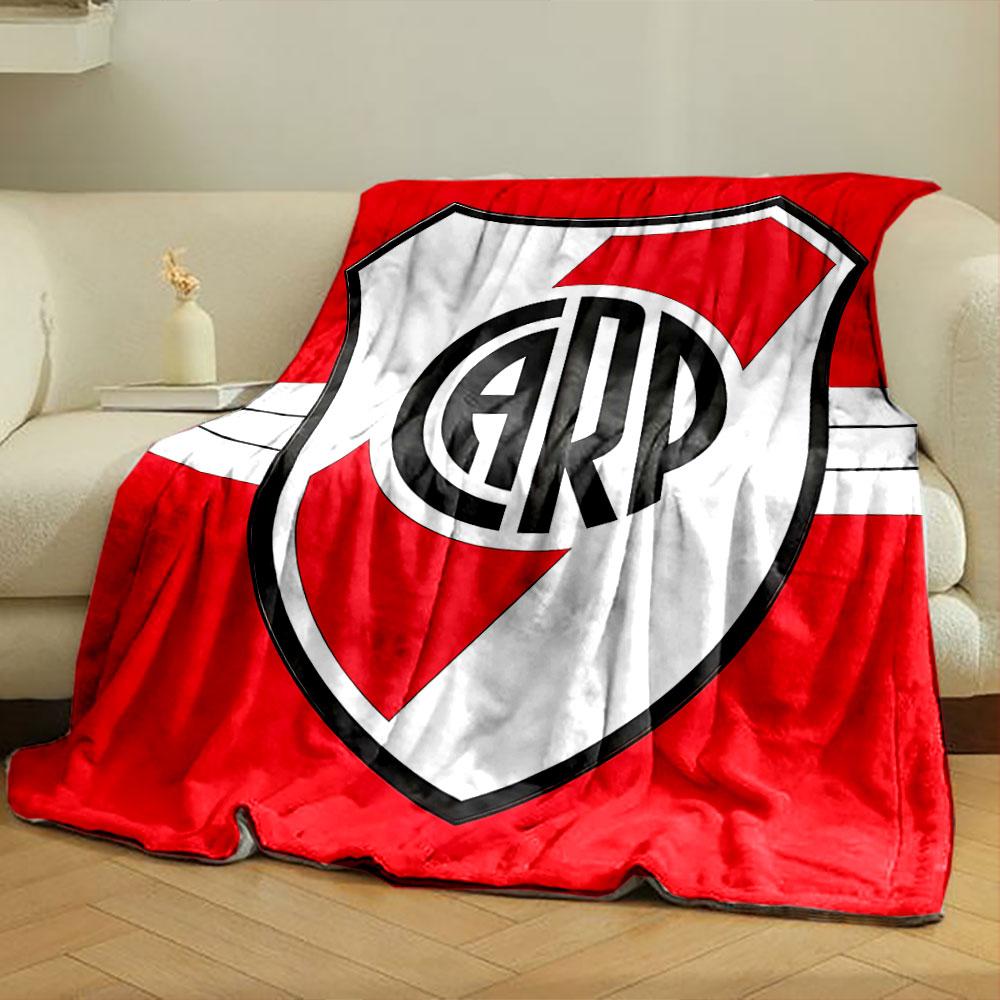 A shield with red diagonal stripes and bold "CARP" letters in the center. for all seasons blanket lunch break throw gift