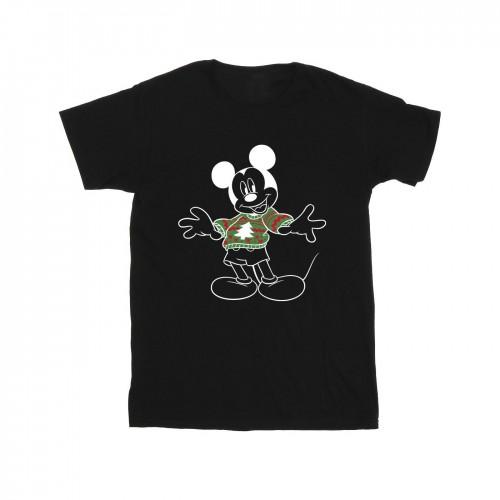 Disney Mens Mickey Mouse Xmas Jumper T-Shirt