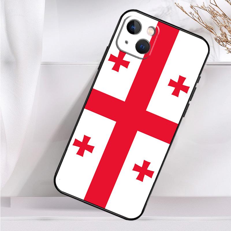 Чехол Georgia Grunge Flag для iPhone 14 16 15 Pro Max 11 12 13 Mini 7 8 Plus X XR XS MAX, мягкий противоударный чехол