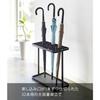 Yamazaki Frame Umbrella Stand, Holds 32 Umbrellas, Black, Approx. W43.5 x D22.5 x H42.5cm, Slim, Large Capacity, Suitable for Entryways, Product Code: