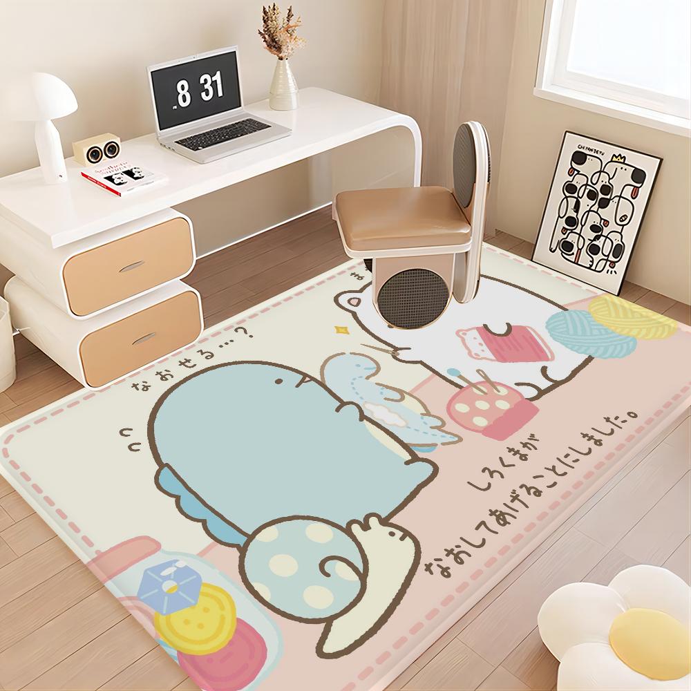 Мультяшный Розовый Sumikko Gurashi Коврик для пола Коврик для пола Стиль INS Мягкий Коврик для пола в спальне Домашний Коврик для стирки Противоскользящий Домашние ковры