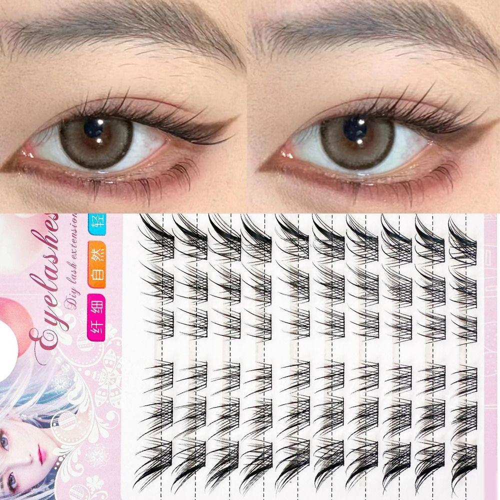 3D Cat Eye Clusters Lashes Natural Individual Lashes False Eyelashes for Eyelash Extensions