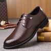 Summer Cowhide Hollowed Out Leather Shoes, Men's Comfortable Breathable Leather Sandals, Lightweight Formal Wear, Business Men's Shoes