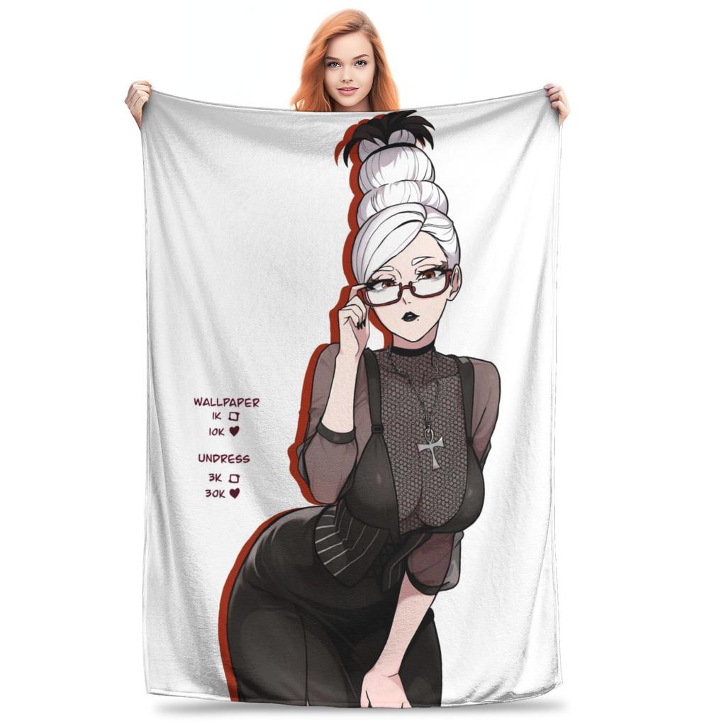 Seiko Ayase Dandadan Soft Warm Blanket  Child Plush Throw Blanket Pattern Couch Chair Flannel Bedspread Sofa Bed Cover