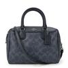Used Handbag F78263 Signature Leather Navy Mini Boston