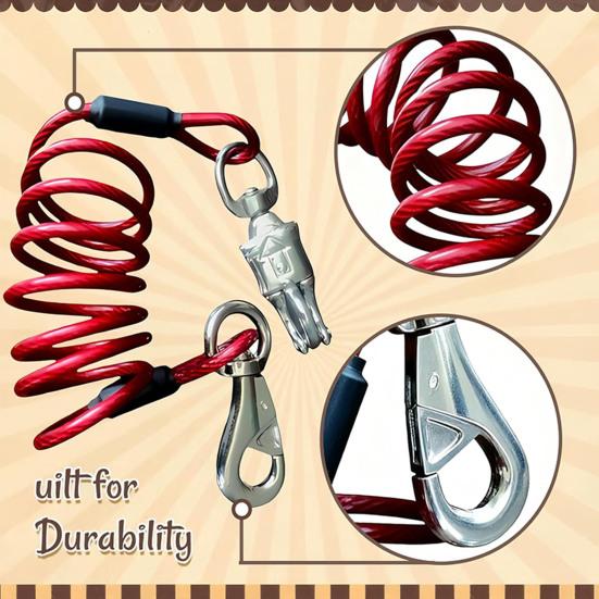 Конная банджи-веревка с регулируемым поводком для лошадей, удлинитель для поводка для улучшения результатов, амортизирующая спиральная веревка-поводок для кемпинга, трейл-райдинга, груминга