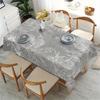 1pc  Grey Tropical Leaf Print Tablecloth,   Dining Table Cover for Kitchen Dining Room Party Decor