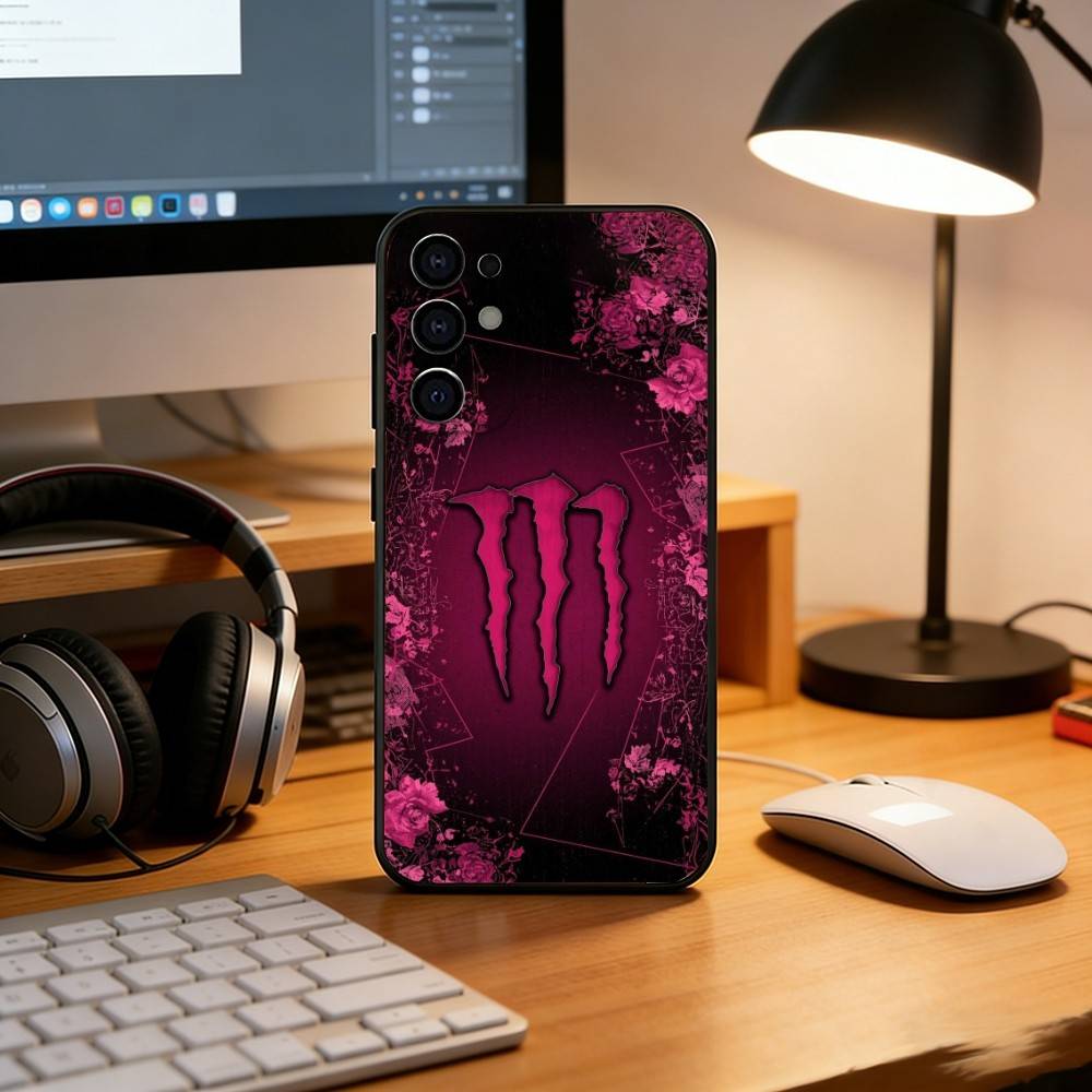M-MonsterES Модный Дизайн Чехол для Телефона Черный Силиконовый Мягкий Для Samsung S25,S24,S21,S22,S23,S30,Ultra,S20,Plus,Fe,Lite