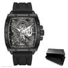 MEGIR & RUIMAS Quartz Watches for Men Military Sport Silicone Strap Wristwatch Tonneau Dial 3atm Waterproof Luminous Hands 310