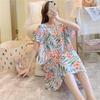 Women's Cotton Silk Mid-Length Nightgown - Summer Pajamas Plus Size Homewear for Middle-Aged and Elderly