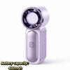 6 Gear Wind Mini Portable Fan Battery Operated LED Display Handheld Turbo Fan Adjustable Wind Speeds Rechargeable Batteries