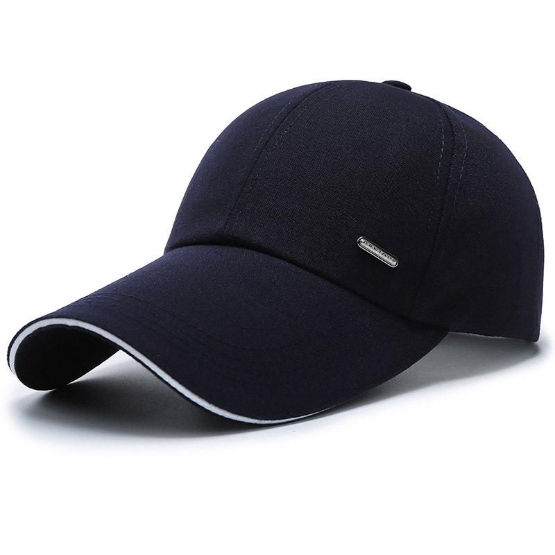 Spring and Autumn Hat Men's Fishing Hat Sunshade Sunscreen Canvas Extended Brim Cap Cotton New Baseball Cap