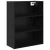 Highboard in Black Oak Look 69.5 x 34 x 180 cm Engineered Wood