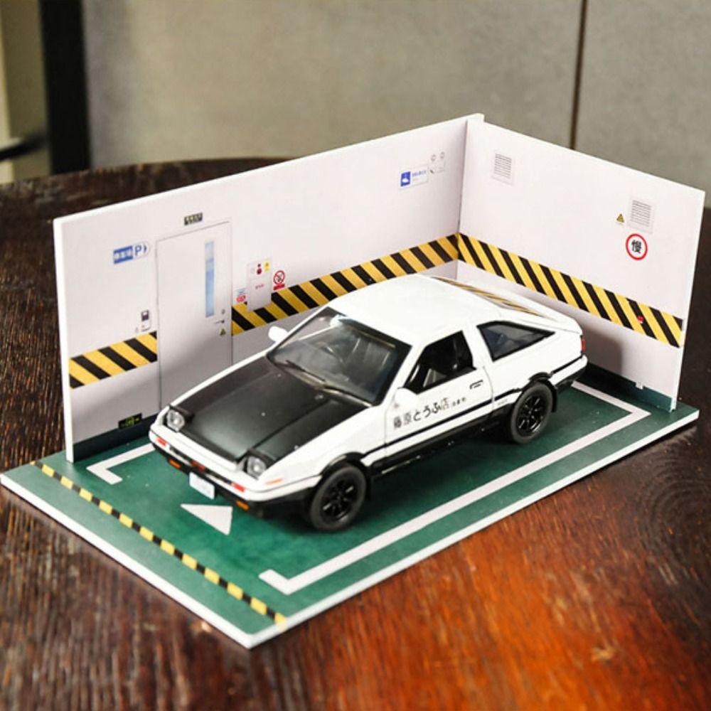 ПВХ Материал 1/32 Автомобильный Гараж Автомобильная Игрушка Парковочное Место Парковка Модель Симуляция Дисплейная Модель Гараж Сцена DIY