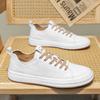 Модные летние дышащие мужские повседневные туфли на шнуровке простые белые туфли из высококачественной кожи для скейтбординга мужские кроссовки Tenis Masculino