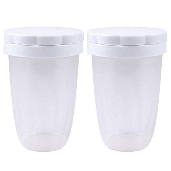 1/2/3Pcs Baking Powder Sugar Shaker with Lid Dust-proof Moisture-proof Flour Pepper Sifter Dredge Cinnamon Powder Cocoa Flour Plastic Shaker