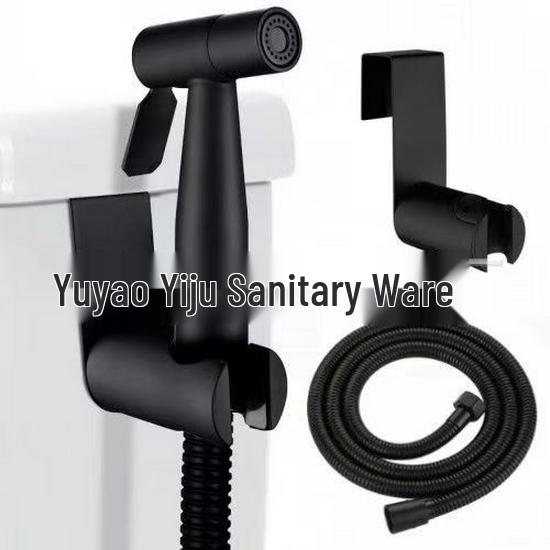 Stainless Steel Toilet Spray Gun Set with Pressurized Flush and Diverter