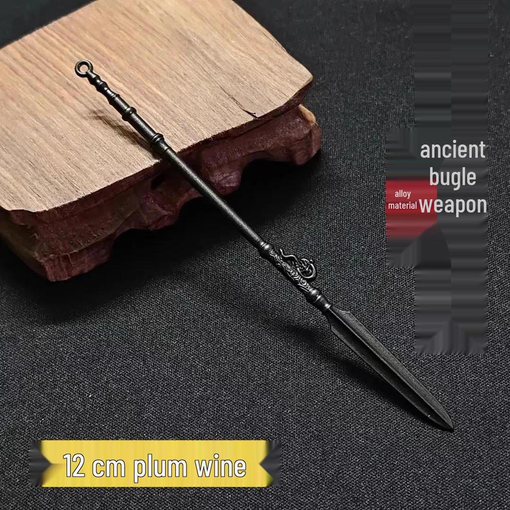 Скидка для новичков: Миниатюрный набор древнего оружия - 12 см Металлический меч Фан Тянь Цзи для демонстрации