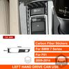 For BMW F01 7 Series 2009-2014 Real Carbon Fiber Stickers Central Gear Shift Button Panel Car Accessories Interior decorative