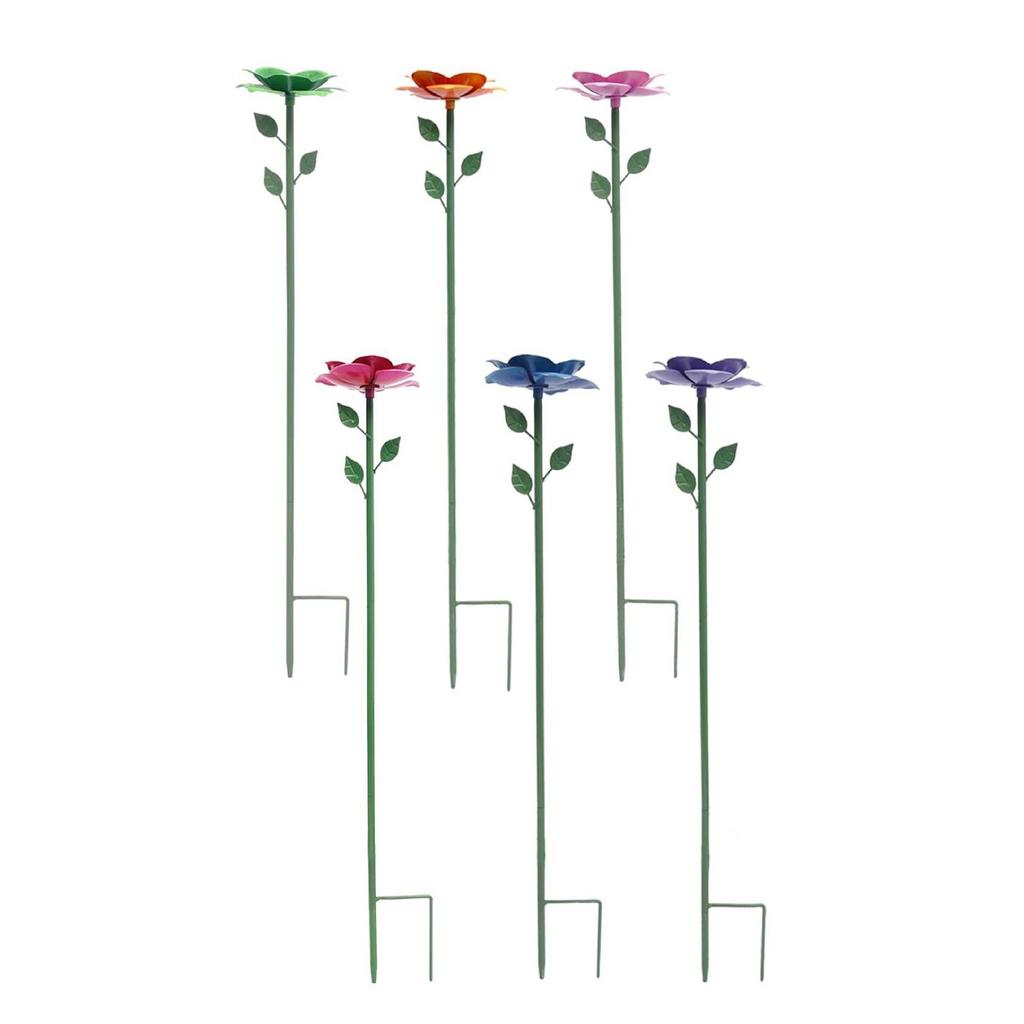 4/6 Pack Bee Watering Station Metal Butterfly Feeder with Flower Design Decorative Garden Stakes for Outdoor Yard Patio Decor