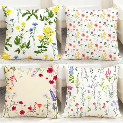 Модная S-SSpring Wildflowers Наволочка Удобная Двусторонняя Наволочка Идеально для Автомобиля Дивана Спальни и Не Только