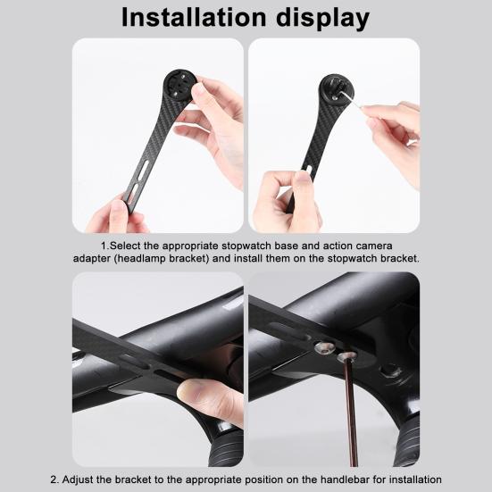 Крепление для велосипедного компьютера из углеродного волокна, легкое, универсальное, для горного велосипеда, шоссейного велосипеда, руль для компьютера, экшн-камера, держатель для фонаря, аксессуары для велосипеда