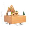 Solid Wood Music Box, Rotatable Train Through Cave, Handmade Beech Wood Musical Box, Home Decor Ornament, Holiday & Birthday Gif