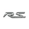 Наклейка-эмблема с логотипом RS: Задняя модификация Renault, Спортивная сторона, Металлическая наклейка на кузов RS LINE