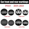 T24Volkswagen Polo Car Logo Emblem Badge Sticker for 2019-2024 Models Front Grille & Rear Trunk Auto Exterior Decoration