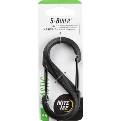 Пластиковый карабин Nite Ize S-Biner №4 Черный/Черный 3,5 дюйма Универсальный зажим