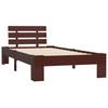 Solid Wood Bed Frame Dark Brown Pine 100 X 200 Cm