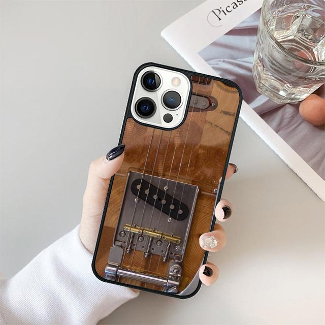 Гитара Электроакустическая Инструмент Чехол для Телефона Для iPhone 17 Air 15 16 14 13 12 Pro Max 11 Pro Max Plus