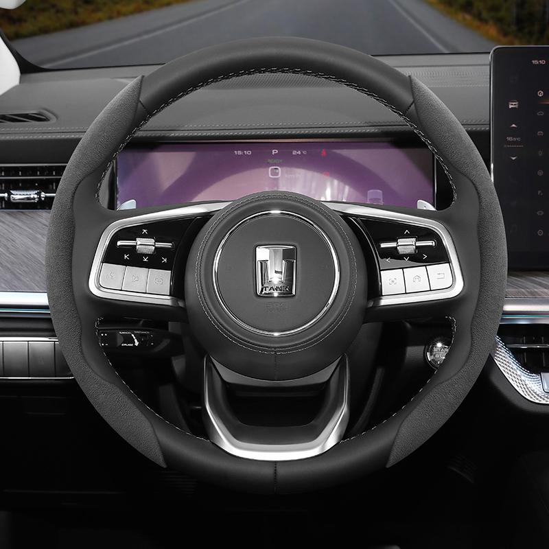 Anti-slip buckle segmented suede steering wheel cover suitable for tank 300 400 500 700 800 Hi4T Hi4Z auto accessories