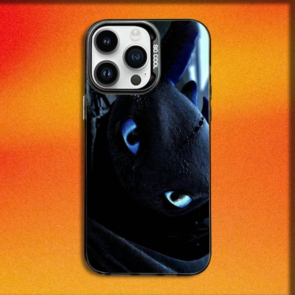Cartoon T-Toothless Dragon Phone Case For iPhone 16,15,14,13,12,11,Mini,Pro,E,MAX Black Candy Matte Shockproof Cover