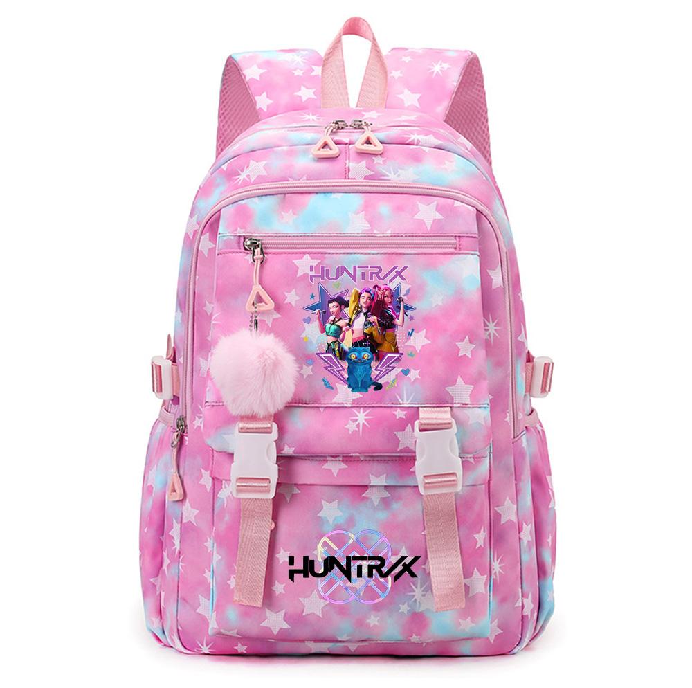 Anime K-Pop Demon Hunters Printed Backpack Large Capacity Bookbag Student Boy Girl Schoolbag Outdoor Large Capacity Waterproof Laptop Travel Bag