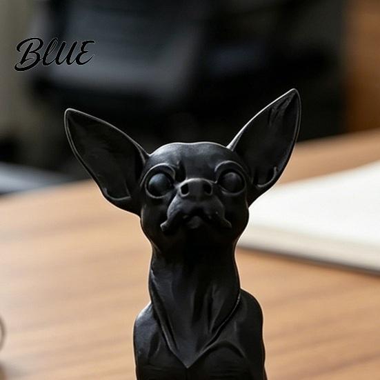 Современная черная статуэтка собаки 3D-печатная фигурка чихуахуа, статуэтка, пластиковый настольный питомец, скульптура щенка для украшения стола, подарок любителям, стабильная