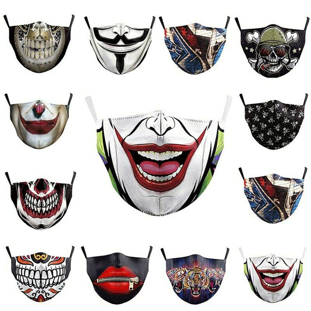 1Pcs Digital Printing Protective Mask Dustproof Pm2.5 Haze Adult Face Mask Bag