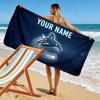 Custom Name,Vancouver Canucks Print Beach Towel, Large Soft Quick Dry Towel for Beach Camping Swimming